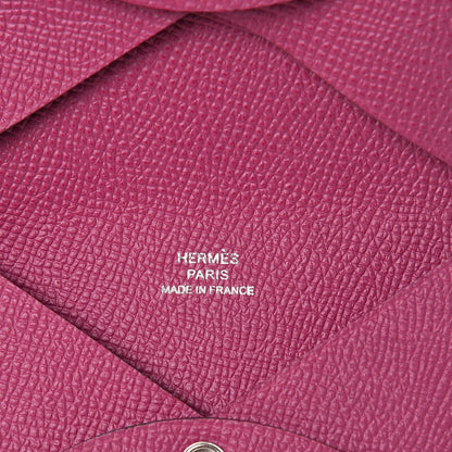 Hermes Epsom Calvi Card Case Rose Pourpre 6 of 8