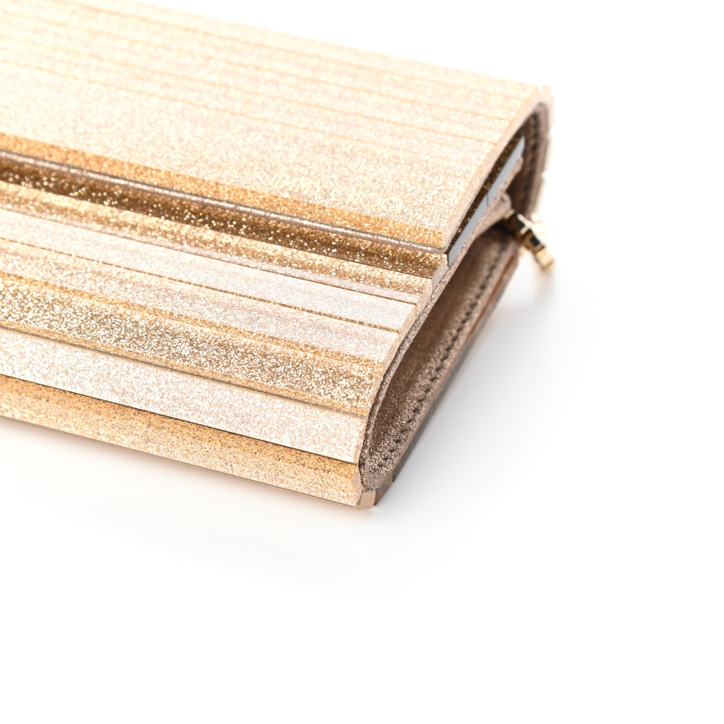 Acrylic Glitter Sweetie Clutch Gold