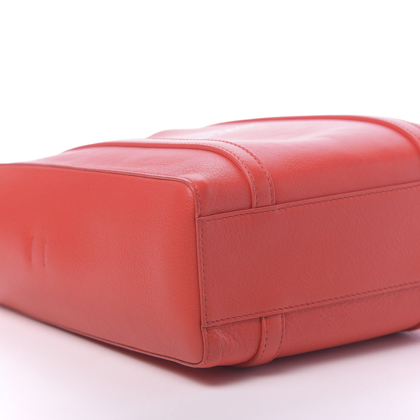 Smooth Calfskin Logo XXS Everyday Tote Vivid Red Black