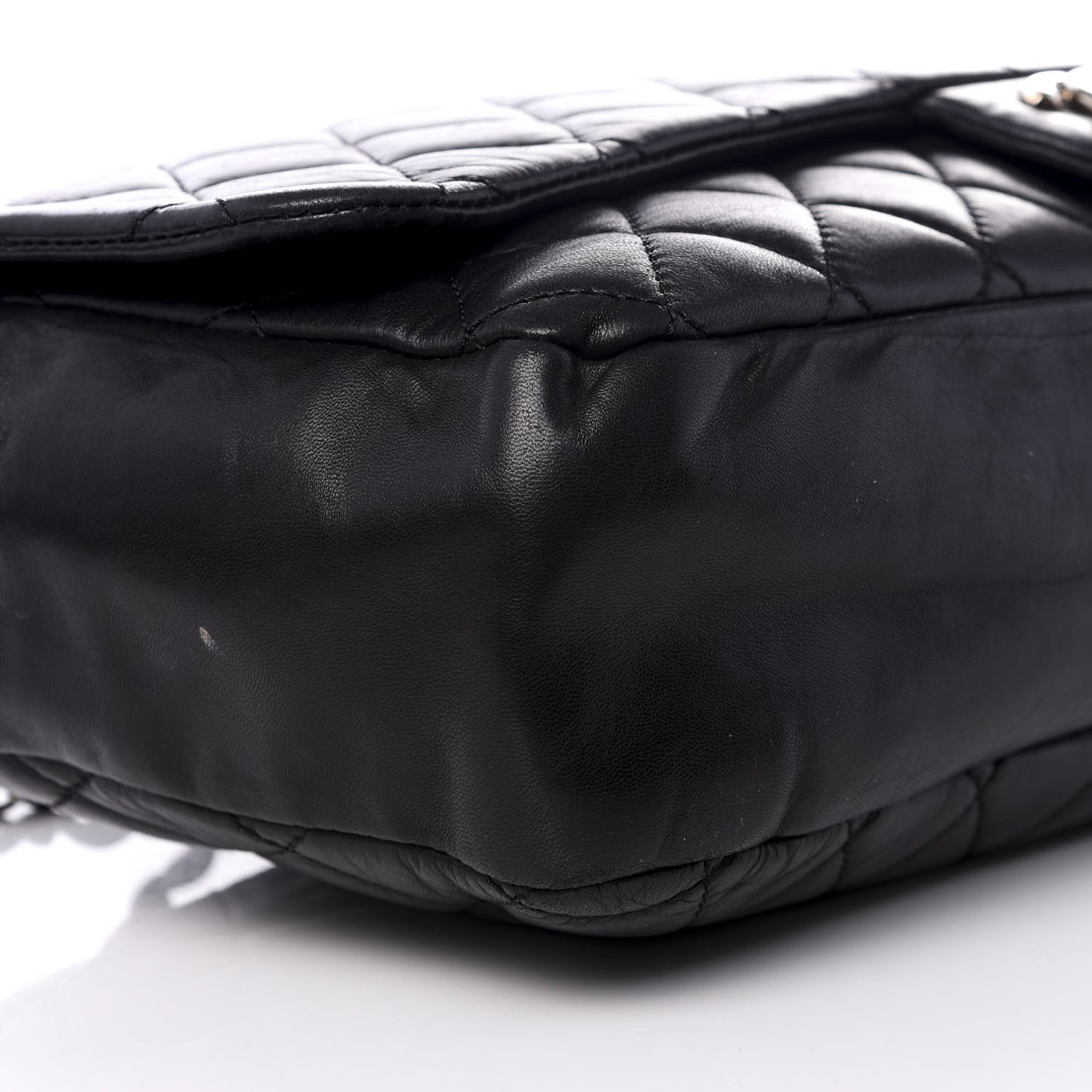 Lambskin Quilted Maxi Coco Rain Flap Black