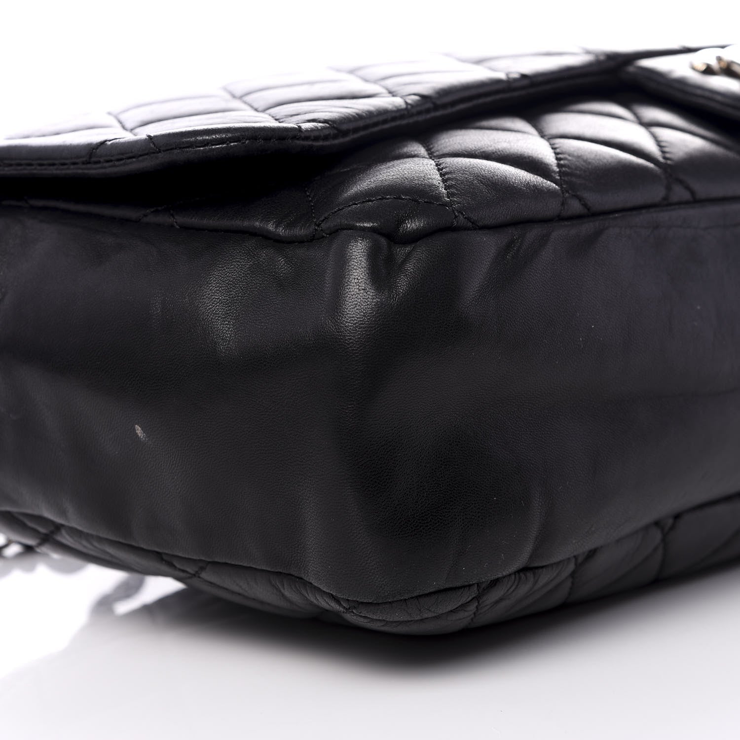 Chanel Lambskin Quilted Maxi Coco Rain Flap Black 7 of 11