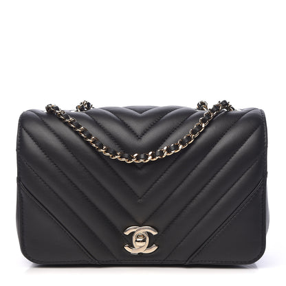 Chanel Calfskin Chevron Quilted Mini Statement Flap Black 1 of 11