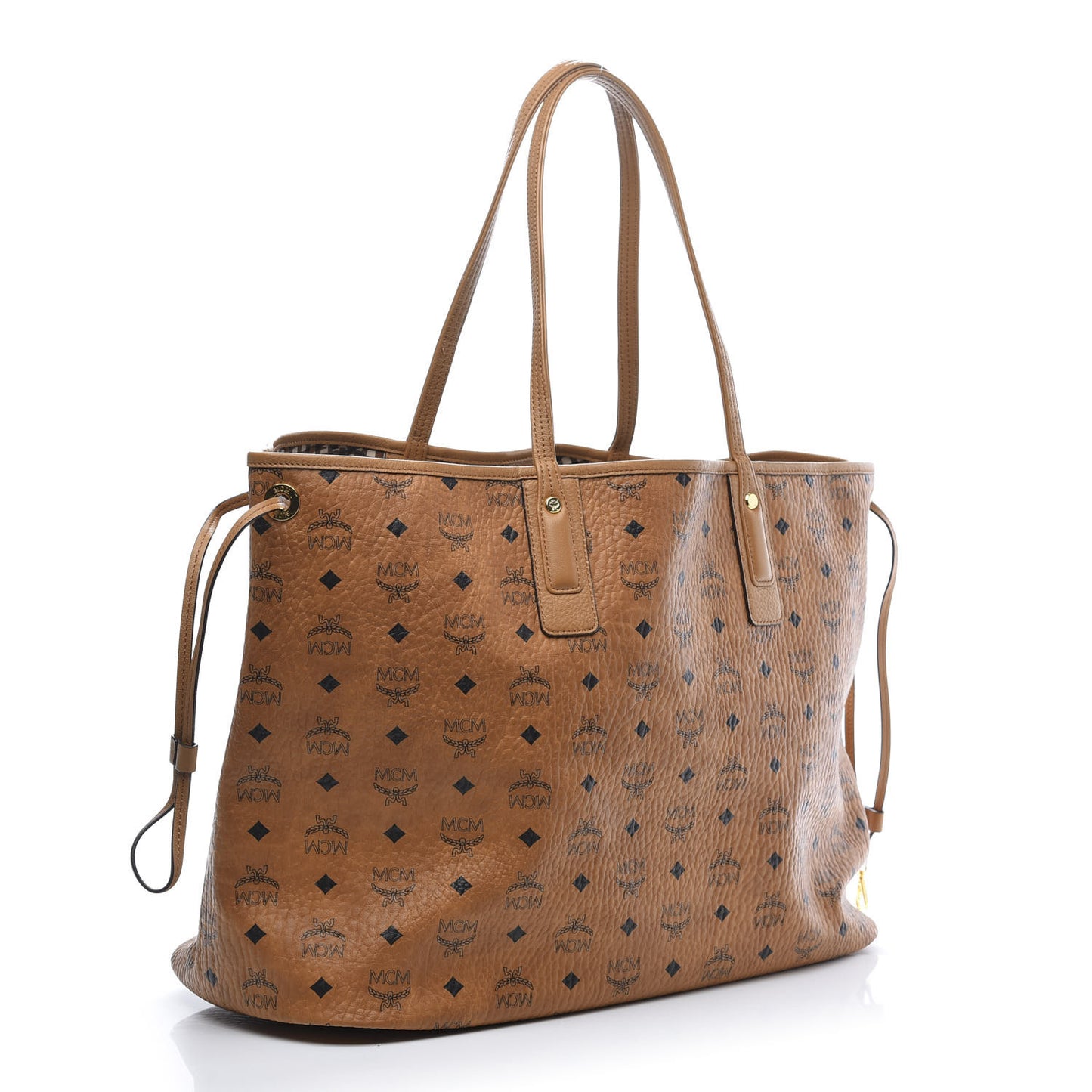 Visetos Large Liz Reversible Shopper Tote Cognac