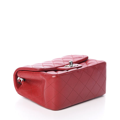 Chanel Caviar Quilted Mini Square Flap Red 3 of 7