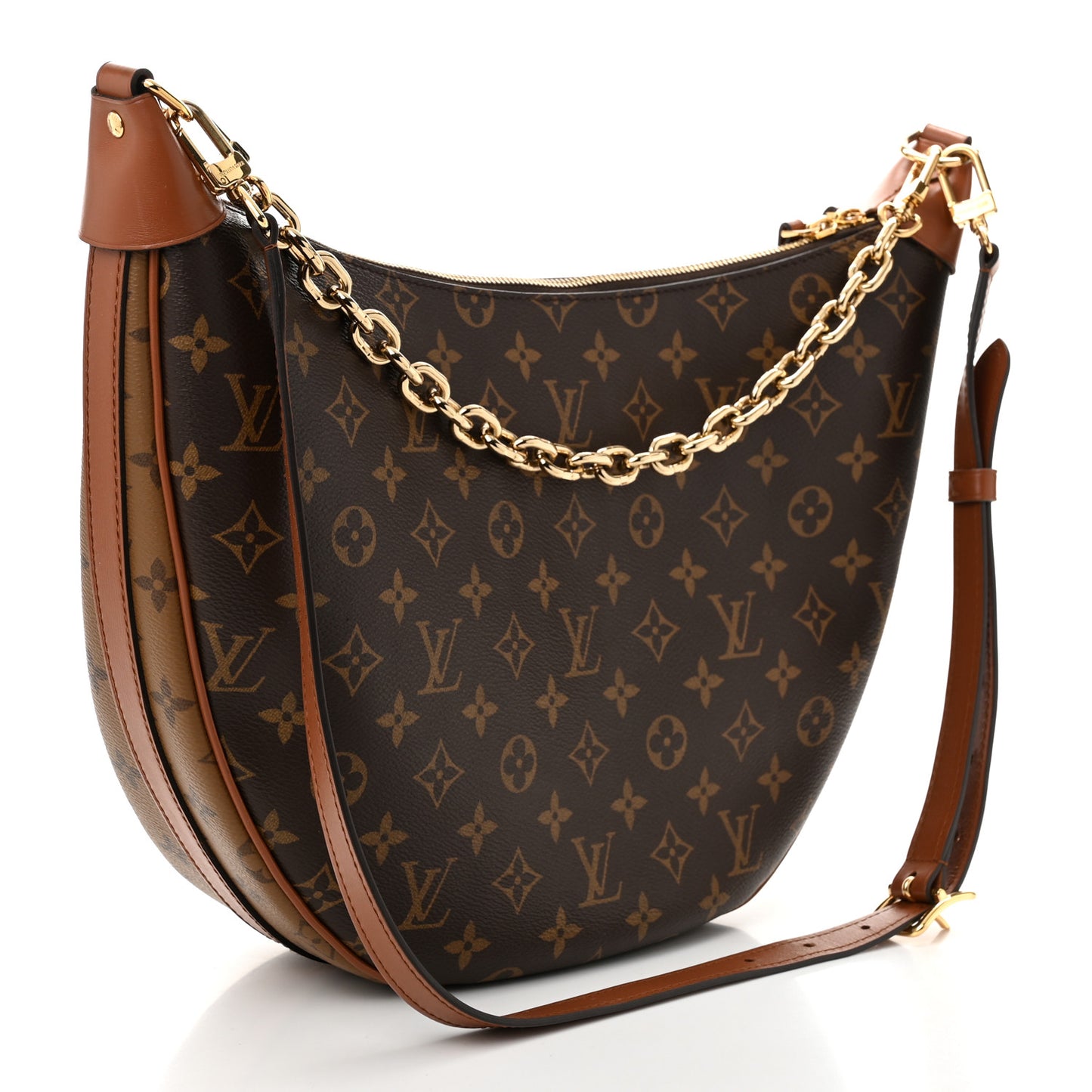Reverse Monogram Loop Hobo