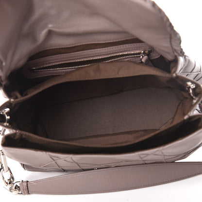 Christian Dior Lambskin Cannage Ruffle New Lock Flap Dark Taupe 5 of 13
