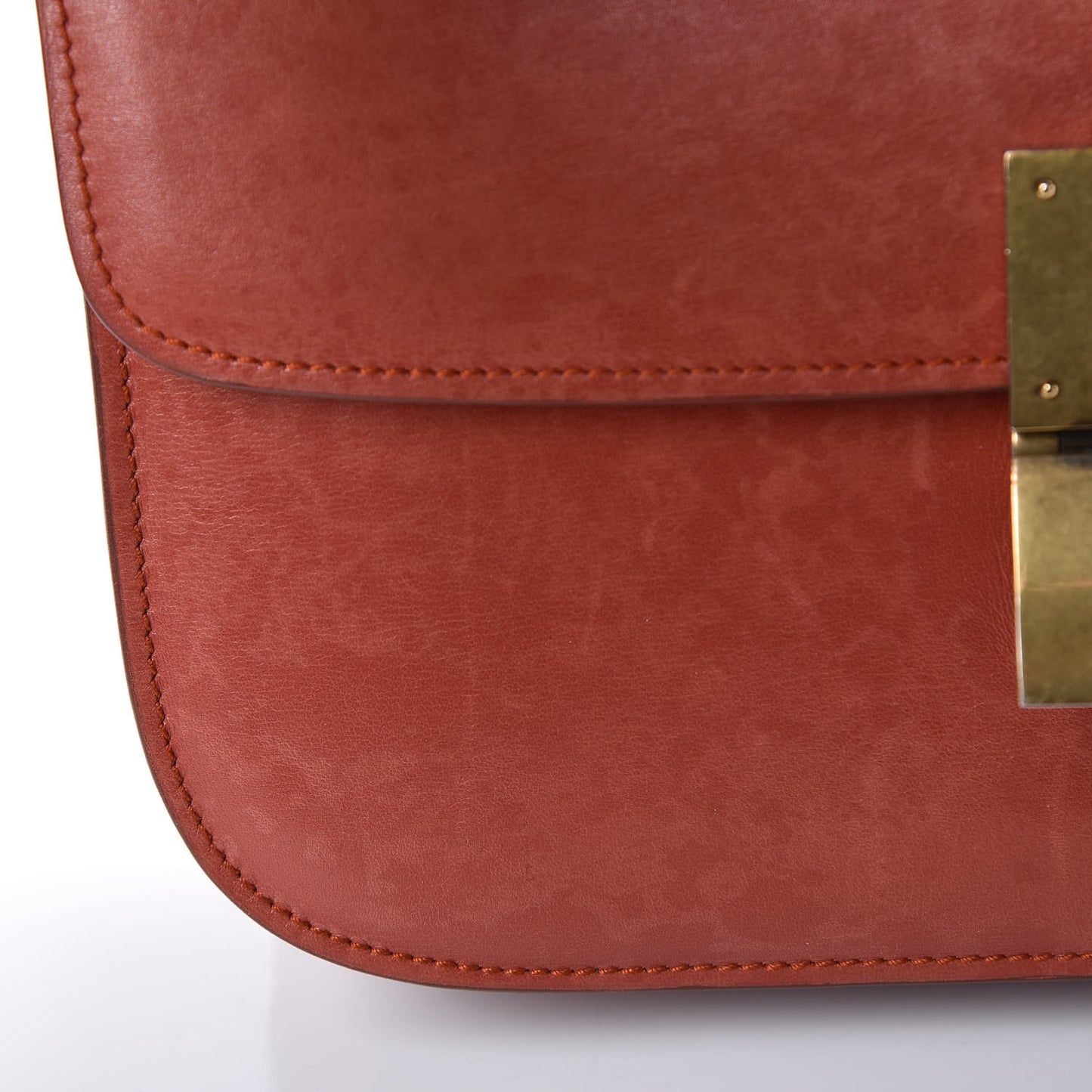 Natural Calfskin Medium Classic Box Flap Bag Brick