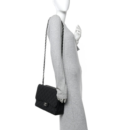 Chanel Caviar Quilted Jumbo Single Flap Black 2 of 12