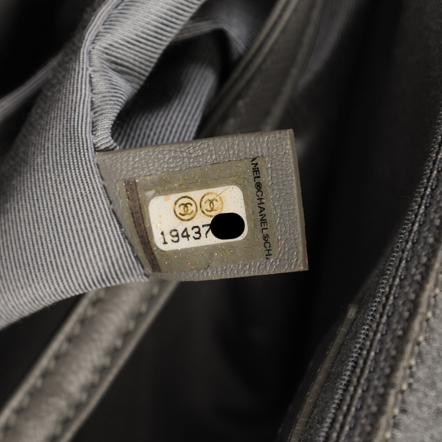 Chanel Metallic Calfskin Quilted Large Boy Flap Dark Silver 8 of 8