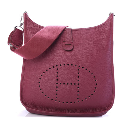 Hermes Taurillon Clemence Evelyne III PM Rubis 1 of 10