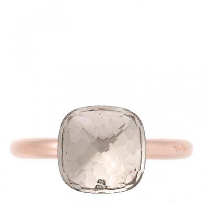 Pomellato 18K Rose Gold White Topaz Classic Nudo Ring 54 6.75 1 of 6