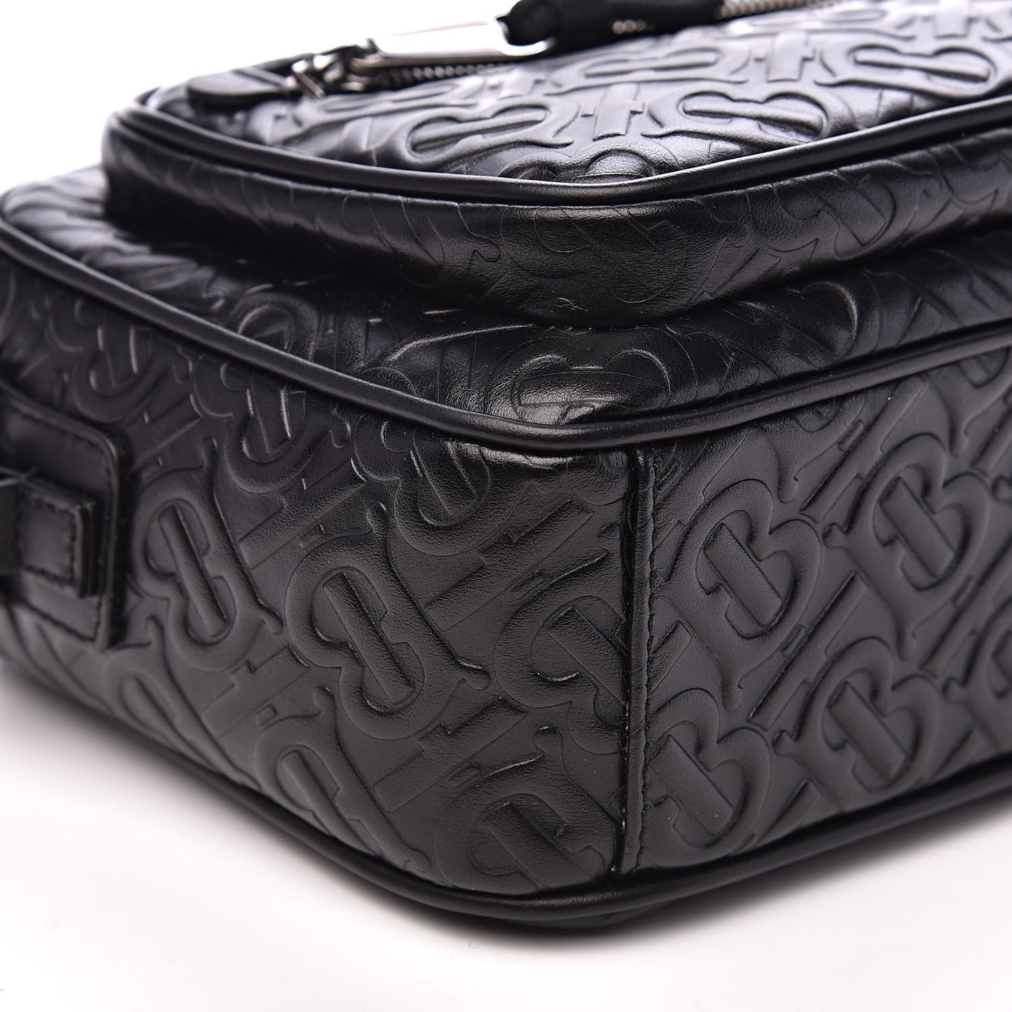 Calfskin Embossed Monogram Small Camera Bag Black