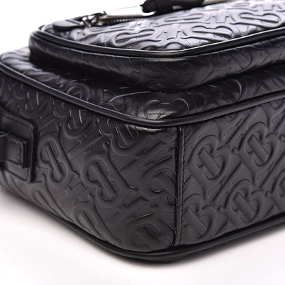 Burberry Calfskin Embossed Monogram Small Camera Bag Black 7 of 8