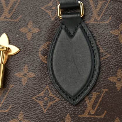 Louis Vuitton Monogram Flower Zipped Tote PM Black 12 of 13