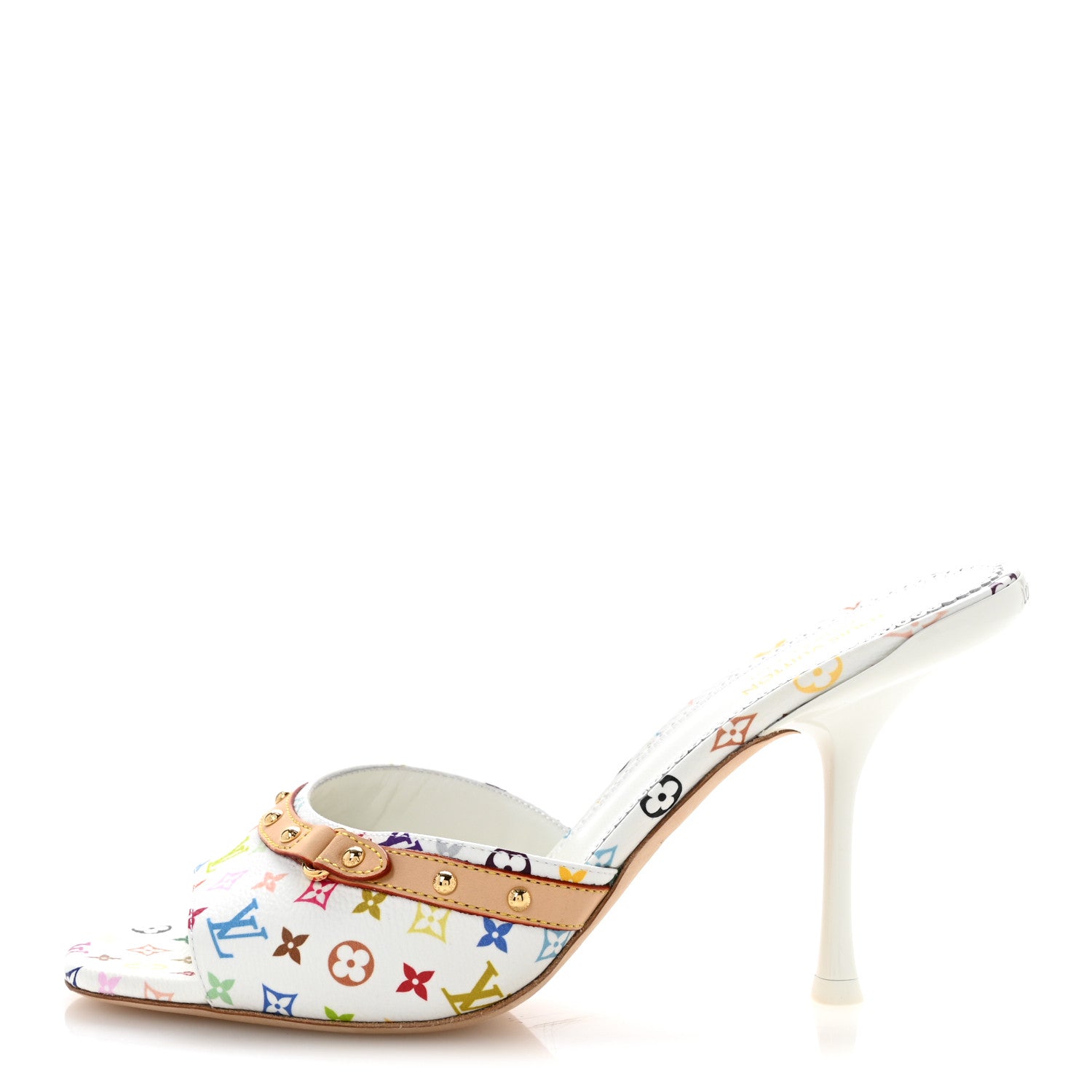 Louis Vuitton LV X TM Monogram Multicolor 6AM Mules 39 White 1 of 10