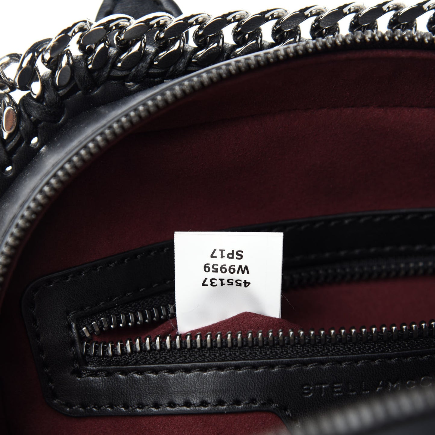 Eco Alter Nappa Mini Falabella Box Bird Top Handle Bag Black