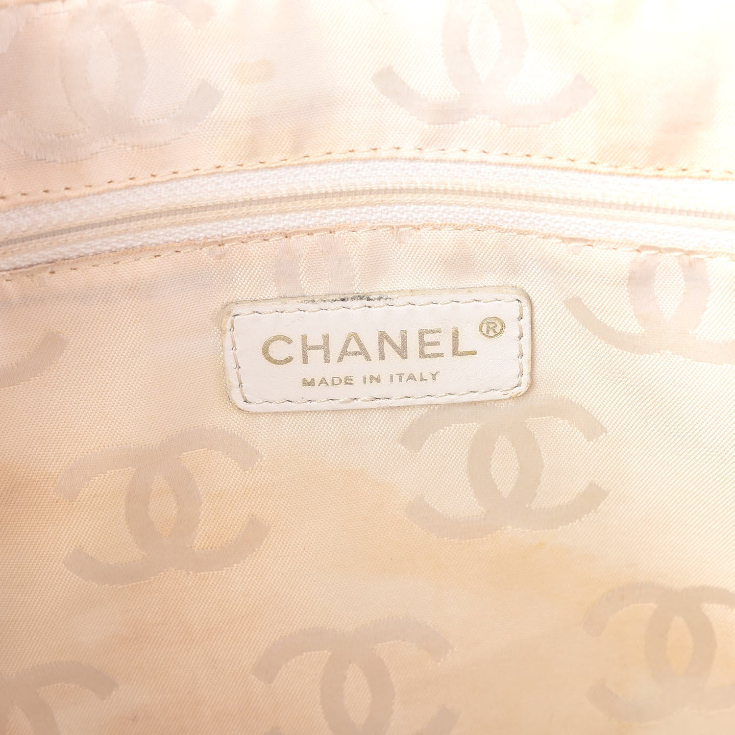 Chanel Calfskin Contrast Stitch Surpique Bowler White 9 of 11