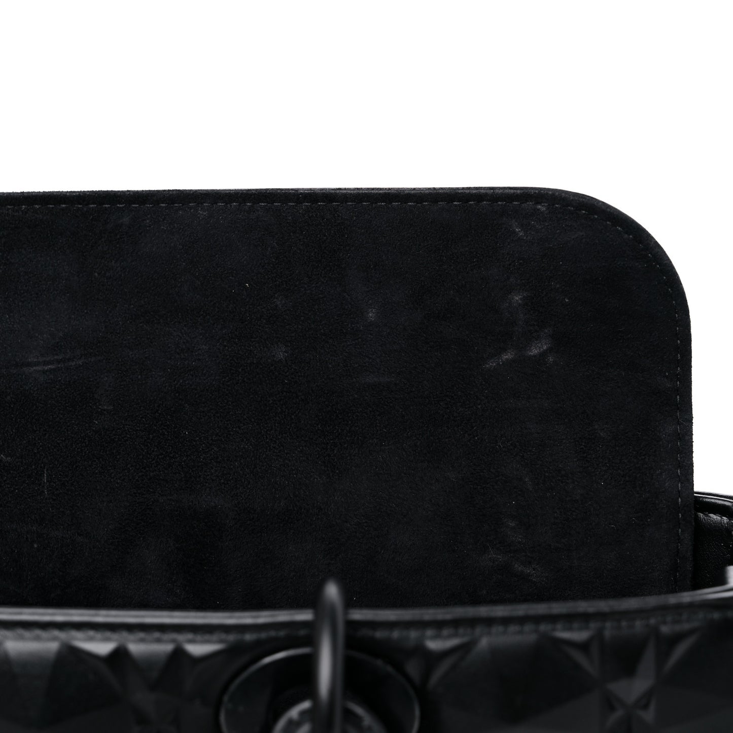 Calfskin Cannage Diamond Medium Lady D-Joy Black