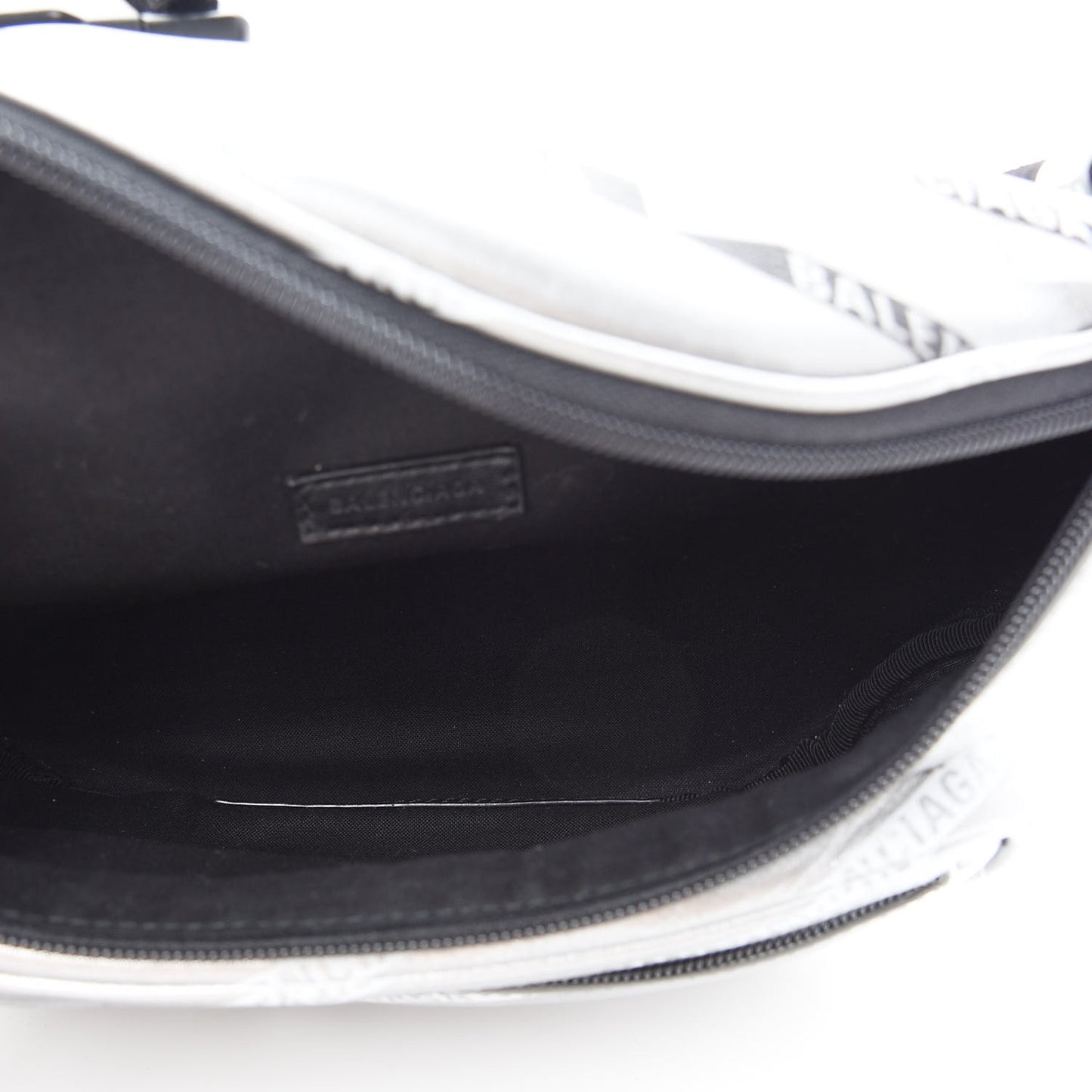 Metallic Calfskin Losange Monogram Explorer Belt Bag Silver Black White