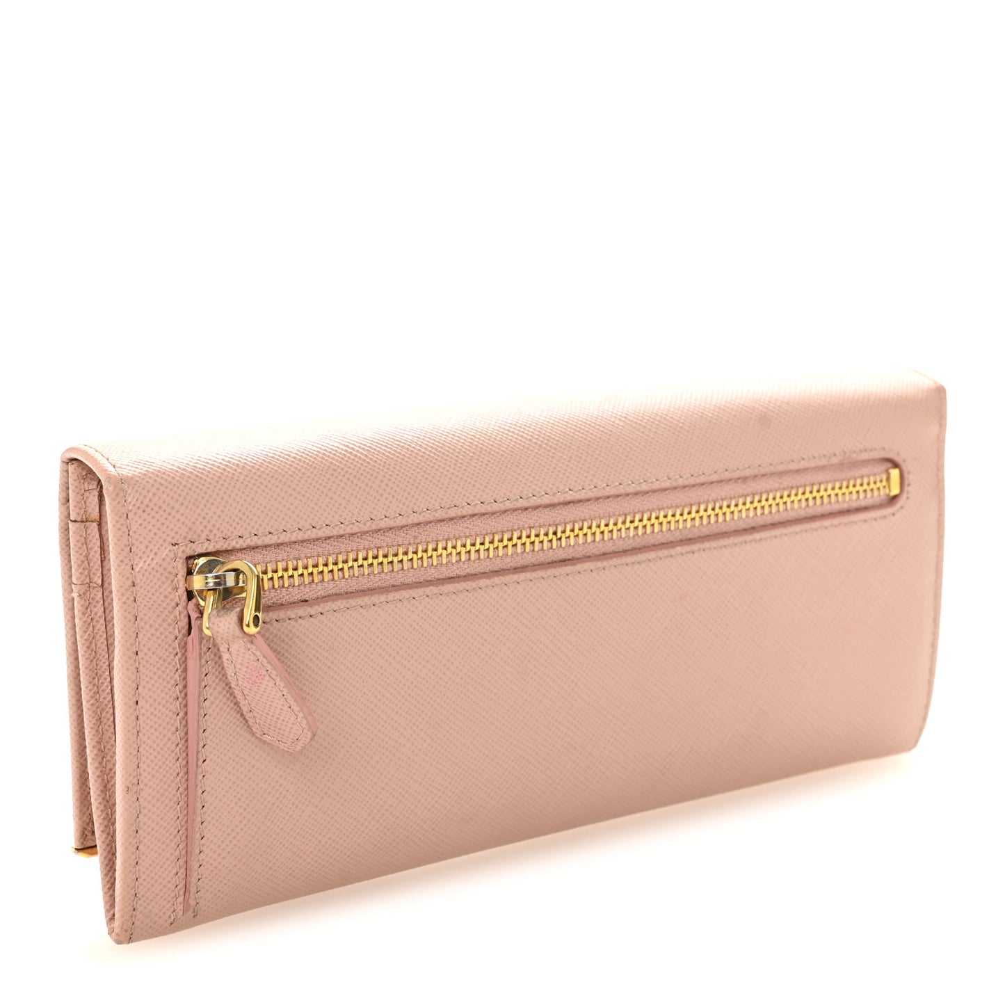 Saffiano Metal Bar Continental Flap Wallet Orchidea