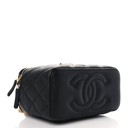 Chanel Caviar Quilted Sweetheart Vanity Case Black 4 of 10