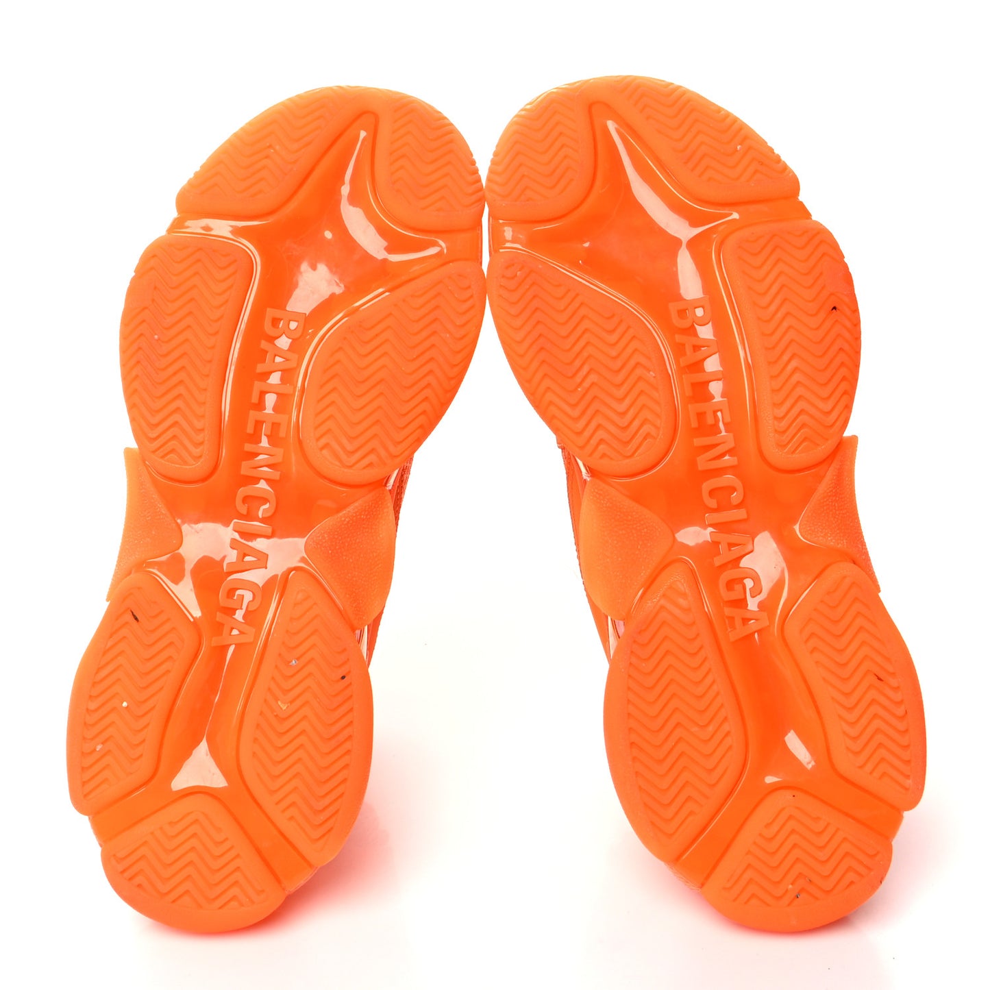 Fabric Mesh Clear Sole Mens Triple S Sneakers 43 Orange Black