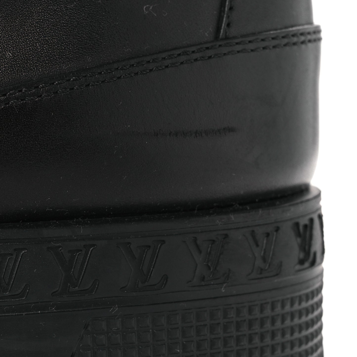 Calfskin Laureate Platform High Boots 36 Black