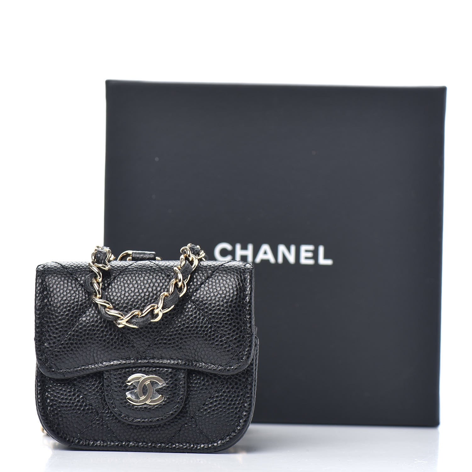 Chanel Caviar Quilted Airpods Pro Case Black 9 of 9