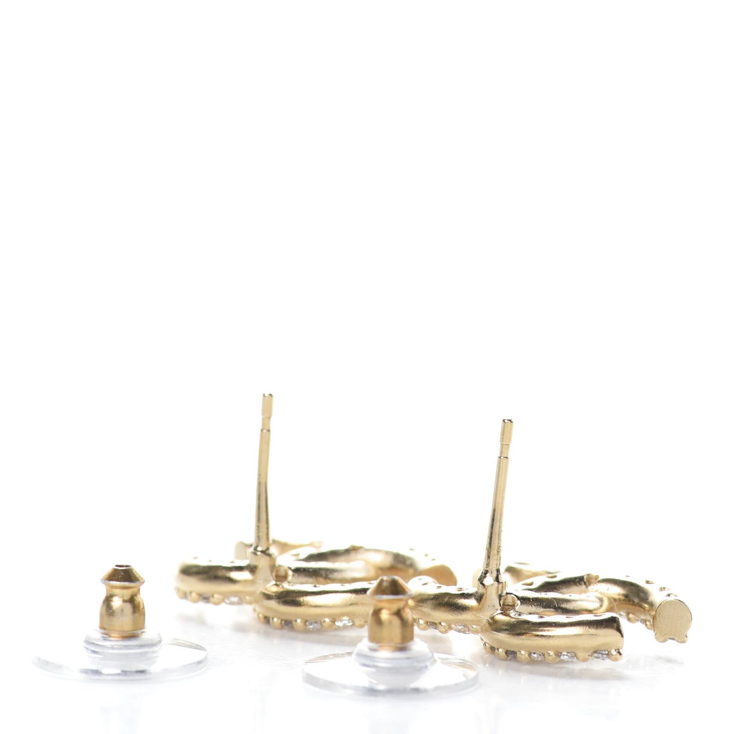 Crystal CC Earrings Gold