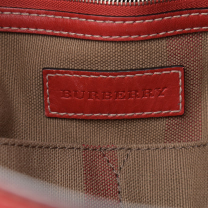 Burberry Canvas Mega Check Medium Ashby Bucket Bag Red 8 of 13