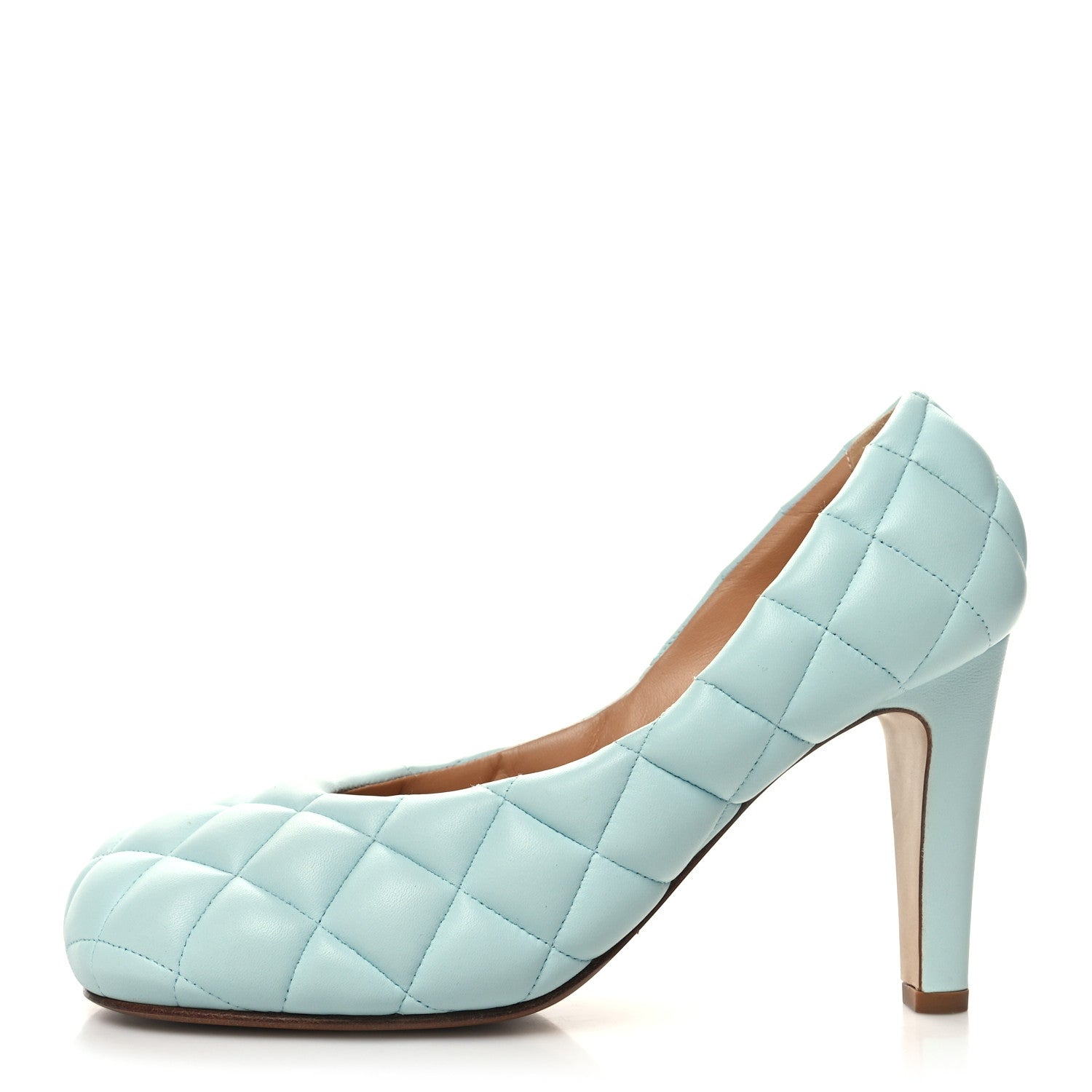 Bottega Veneta Nappa Matelasse Padded Dream Pumps 38 Topazio 1 of 7