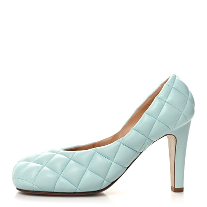 Bottega Veneta Nappa Matelasse Padded Dream Pumps 38 Topazio 1 of 7