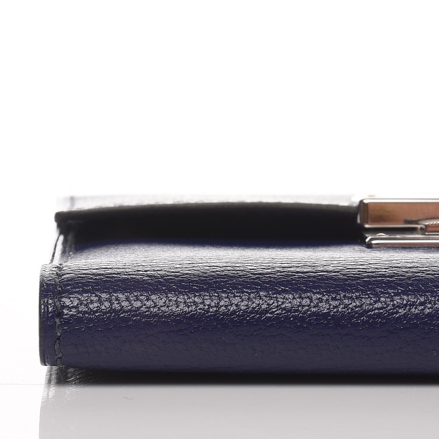 Chevre Mysore Mini Clic Card Holder Bleu Encre