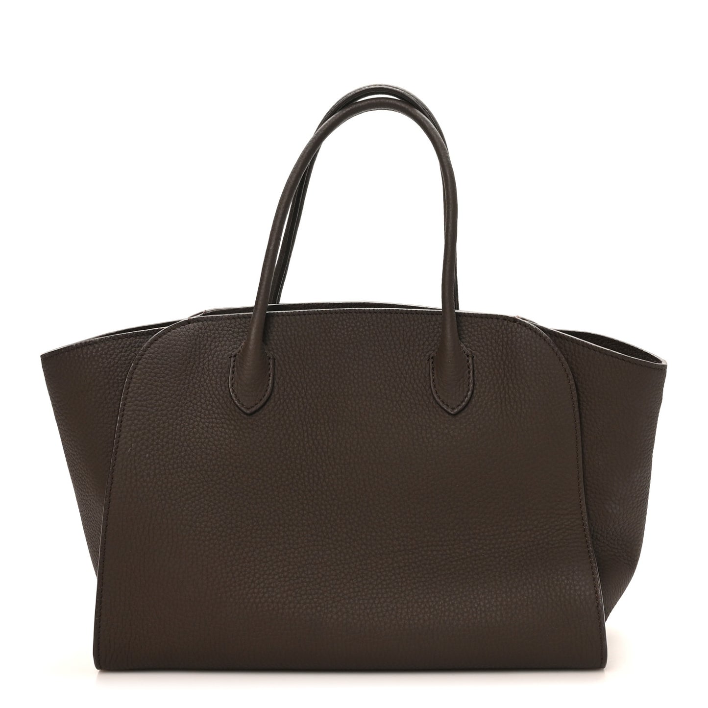 Matte Grained Calfskin Marlo 12 Tote Bag Dark Olive