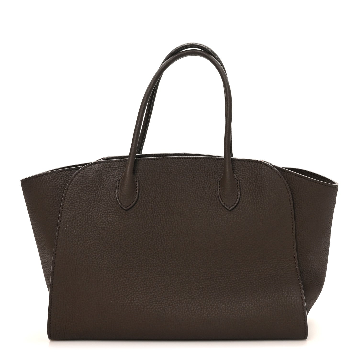 The Row Matte Grained Calfskin Marlo 12 Tote Bag Dark Olive 1 of 9