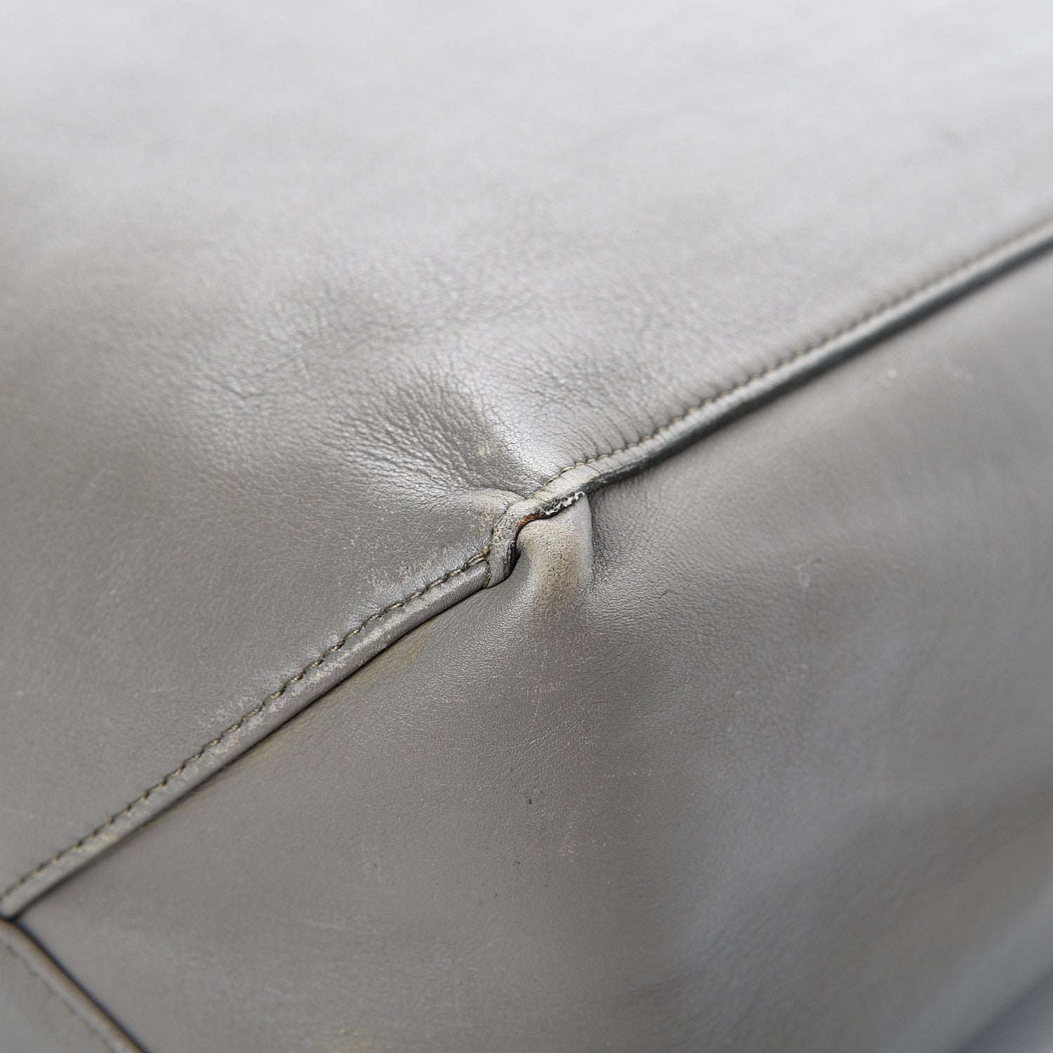 Celine Calfskin Clasp Vertical Cabas Grey 11 of 15