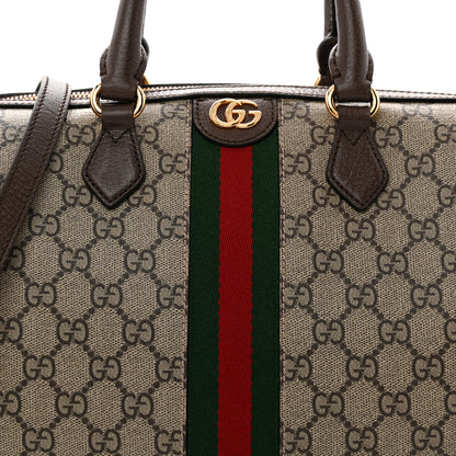 Gucci GG Supreme Monogram Web Medium Ophidia Top Handle Bag Beige Ebony 8 of 13
