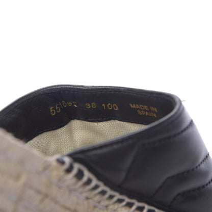 Gucci Nappa Matelasse GG Marmont Platform Espadrille Slippers 38 Black 7 of 9