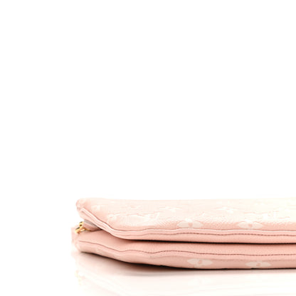 Louis Vuitton Empreinte Monogram Double Zip Pochette Rose 9 of 10