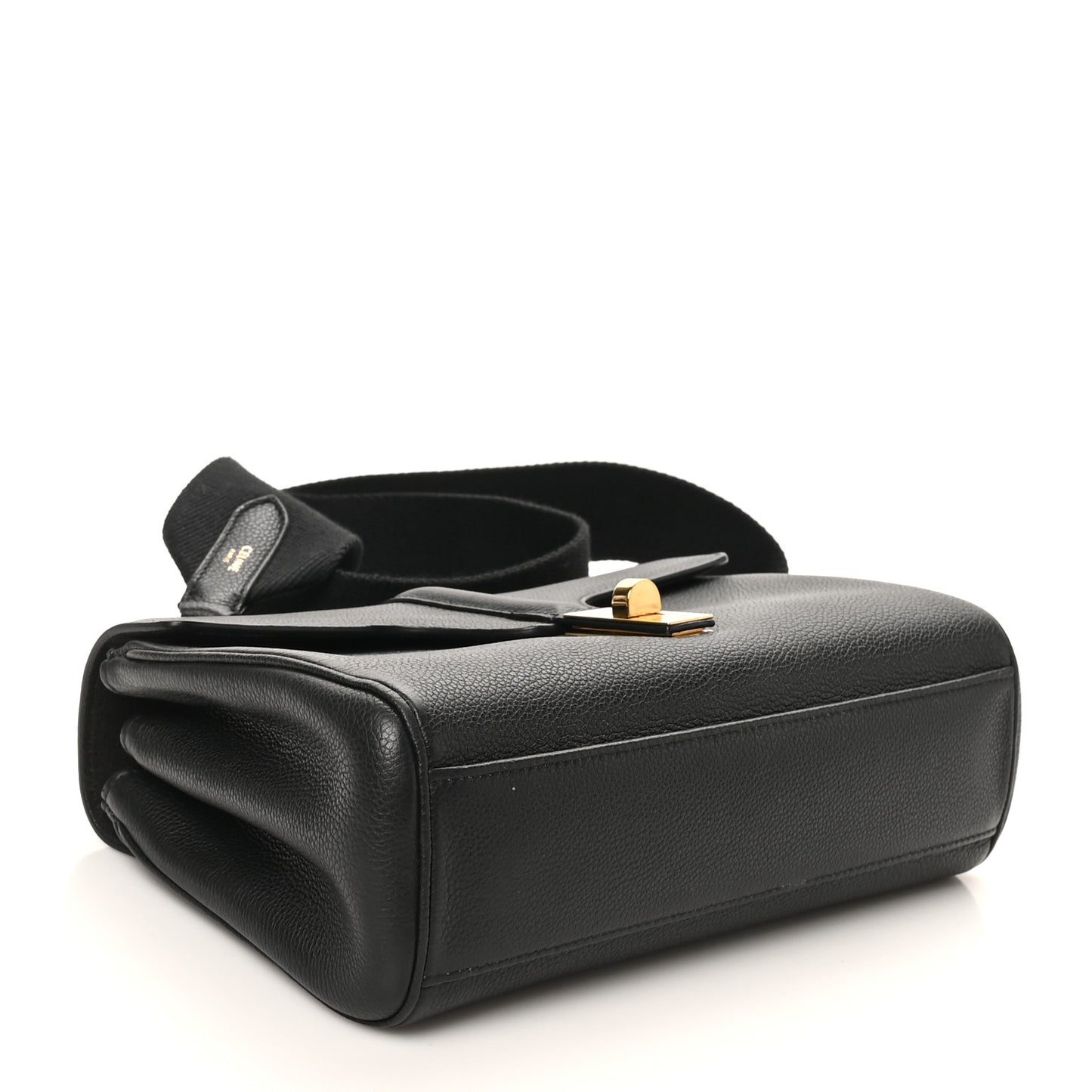 Grained Calfskin Teen Soft 16 Shoulder Bag Black