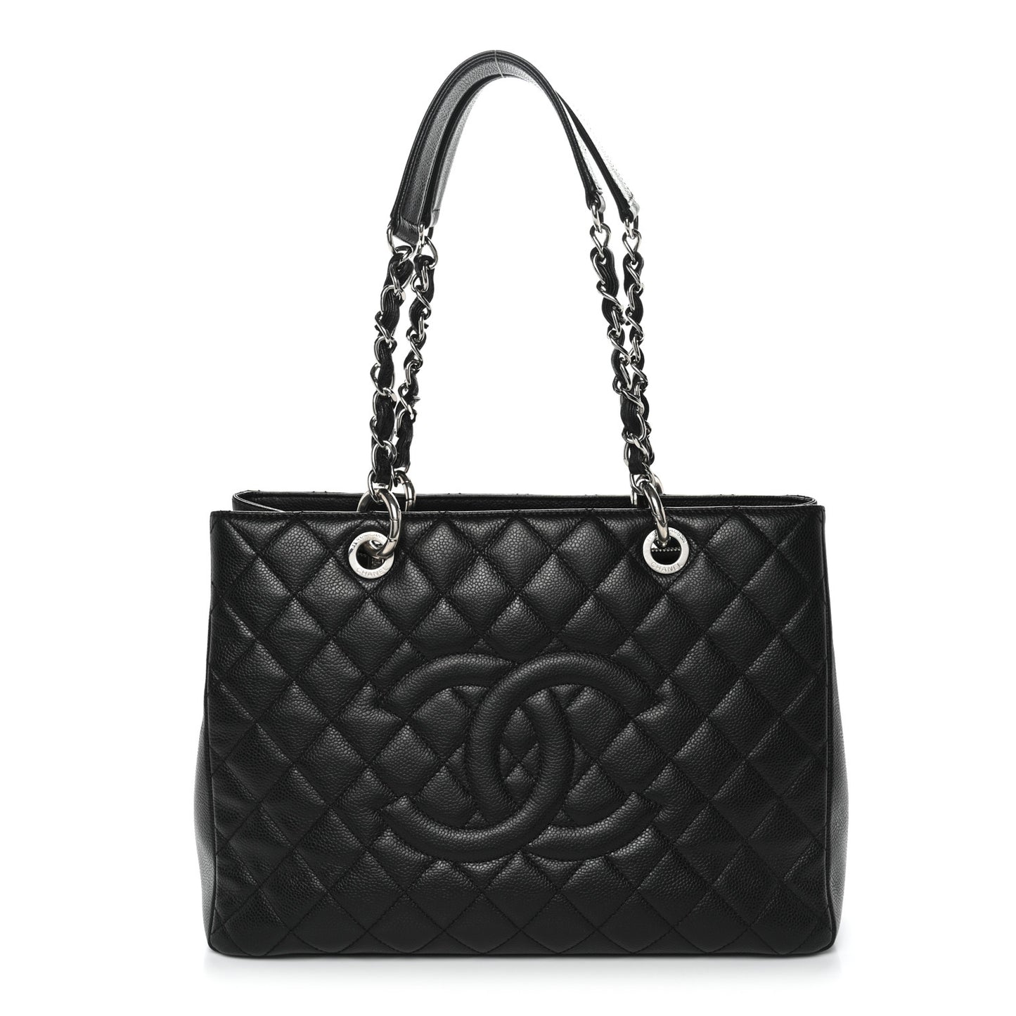 Caviar Quilted Grand Shopping Tote GST Black