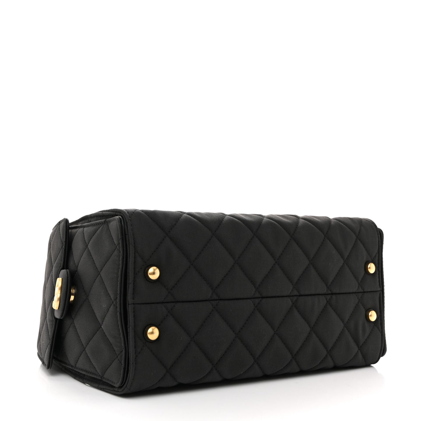 Canvas Quilted Small Chanel 25 Handbag Black