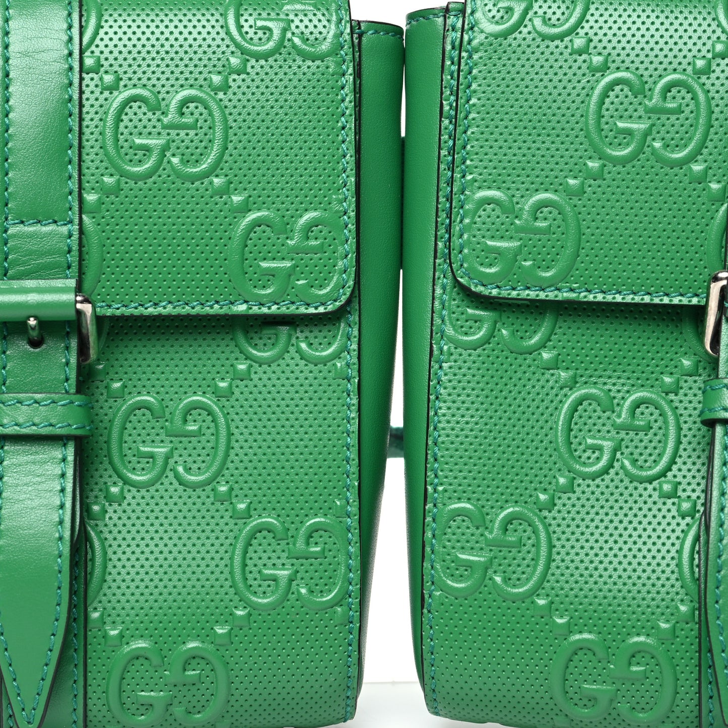 Calfskin GG Tennis Embossed 2 Detachable Pouch Belt Bag New Shamarock