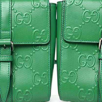 Gucci Calfskin GG Tennis Embossed 2 Detachable Pouch Belt Bag New Shamarock 10 of 14