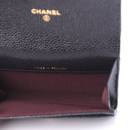 Chanel Caviar Quilted Flap Card Holder Wallet Black 5 of 10