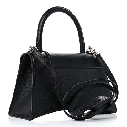 Balenciaga Grained Calfskin Small Hourglass Top Handle Bag Black 3 of 11
