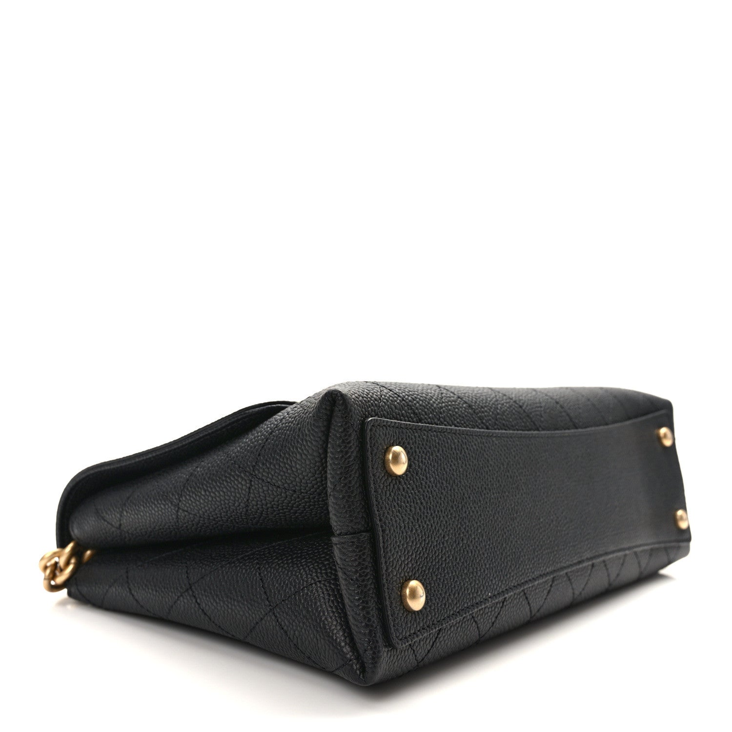 Chanel Grained Calfskin Stitched Flap Black 4 of 13