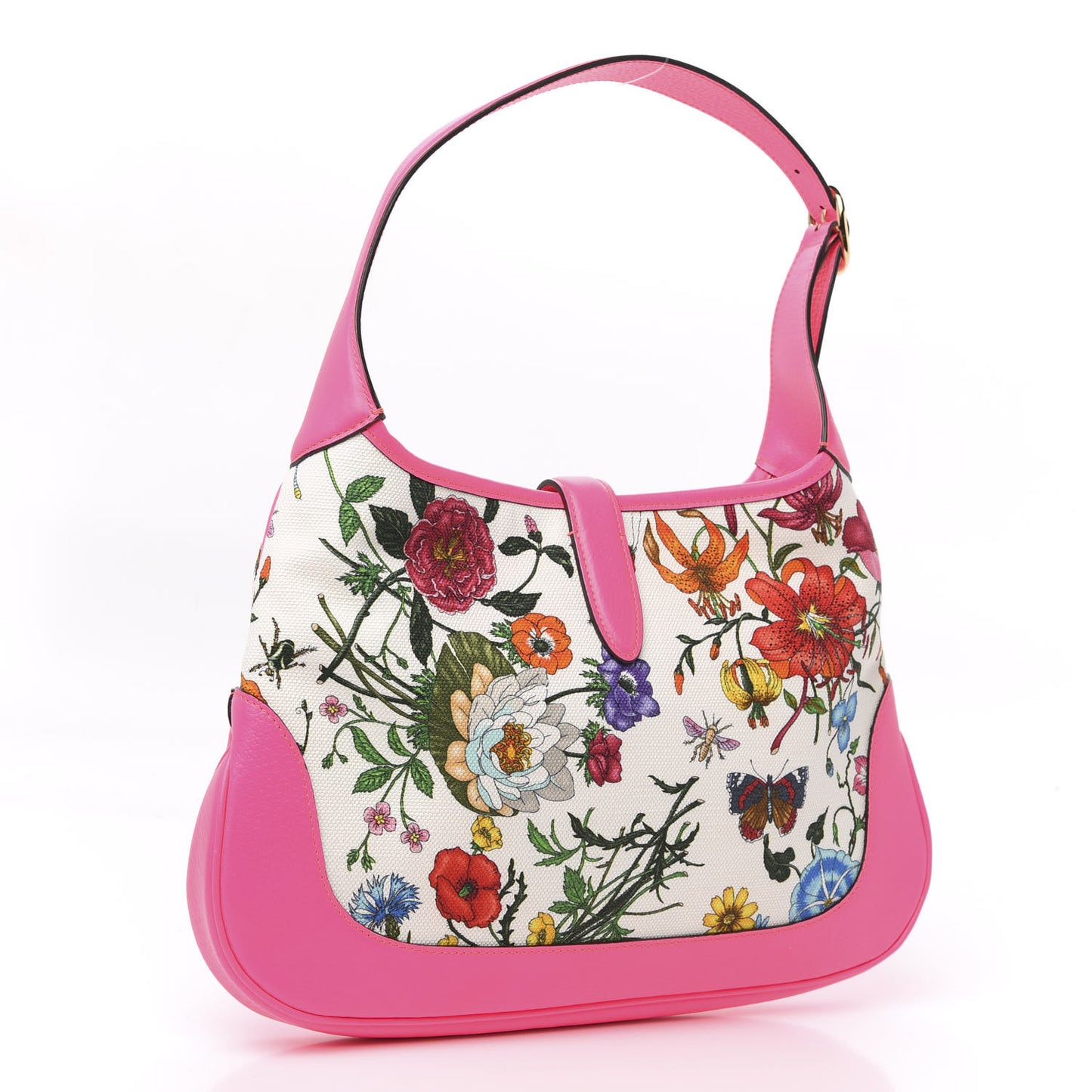 Canvas Flora Medium Jackie Hobo Fuchsia