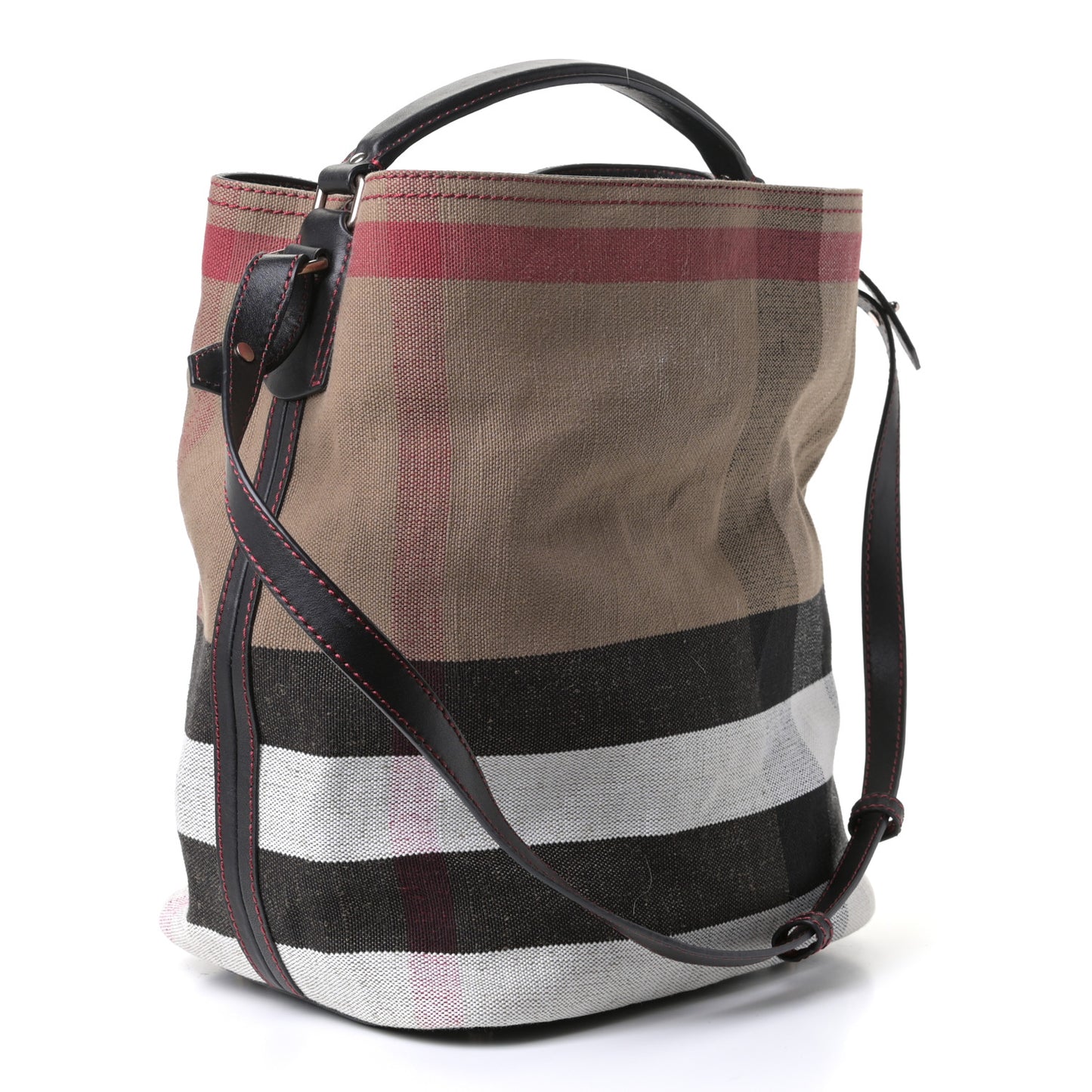 Canvas Mega Check Sequin Heart Medium Ashby Hobo Black