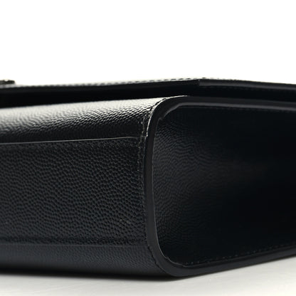 Saint Laurent Grain De Poudre Medium Classic Monogram Kate Satchel Black 9 of 9